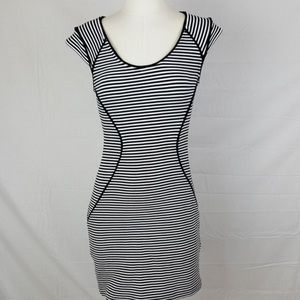 Express bodycon striped dress